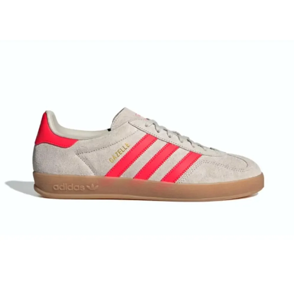Adidas Men's Beige Lucid Red Cloud White Gazelle Indoor Sneakers Size 5